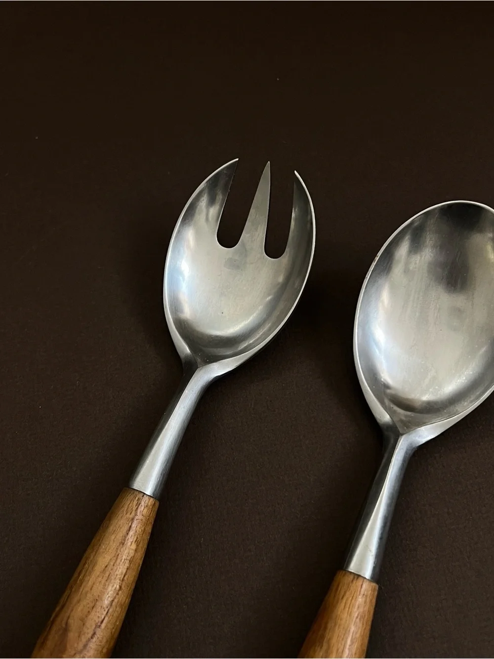 Vintage Dansk Fjord Wood-Handle Serving Set
